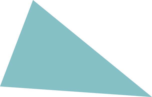 A light blue triangle shape with a shadow effect.