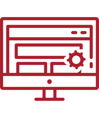 Red background with white and black text and a small red upward arrow.